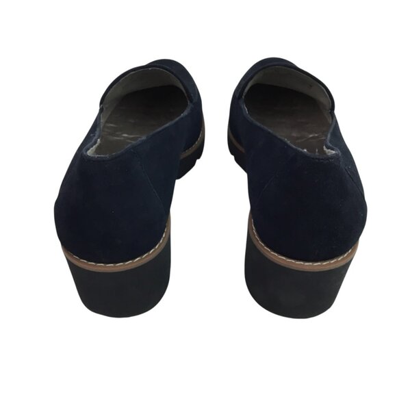 Vionic Ava Womens Navy Suede Wedge Loafers Size 10 - Picture 6 of 11